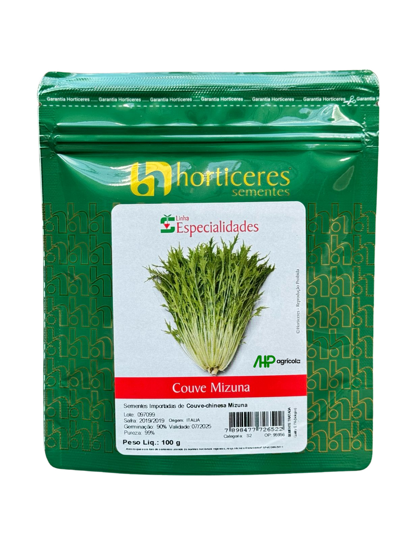 COUVE CHINESA MIZUNA HORTICERES 100G