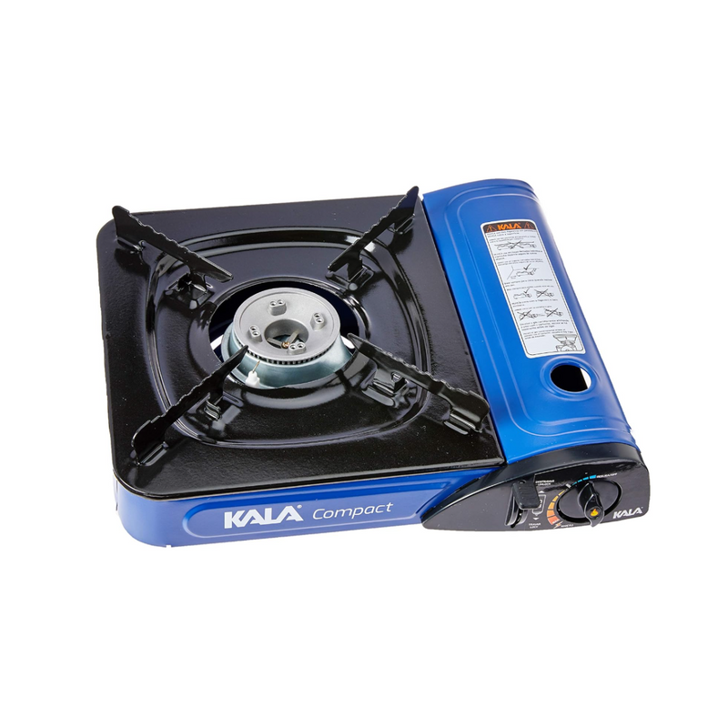 KIT FOGAREIRO PORTÁTIL COMPACTO AZUL + REFIL GÁS 227G KALA