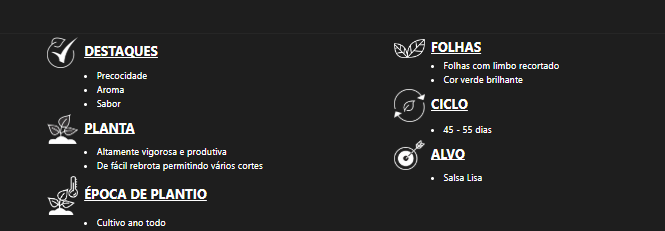 SEMENTES SALSA LISA FELTRIN 50G