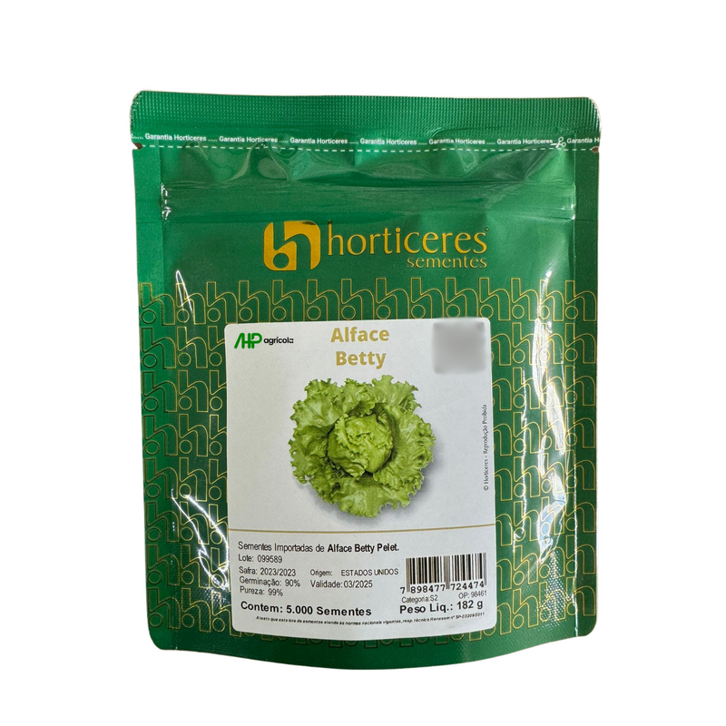 ALFACE AMERICANA BETTY HORTICERES 5000 SEMENTES