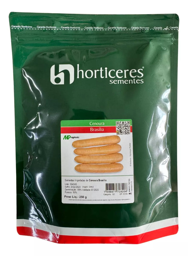 SEMENTES CENOURA BRASILIA HORTICERES 250G