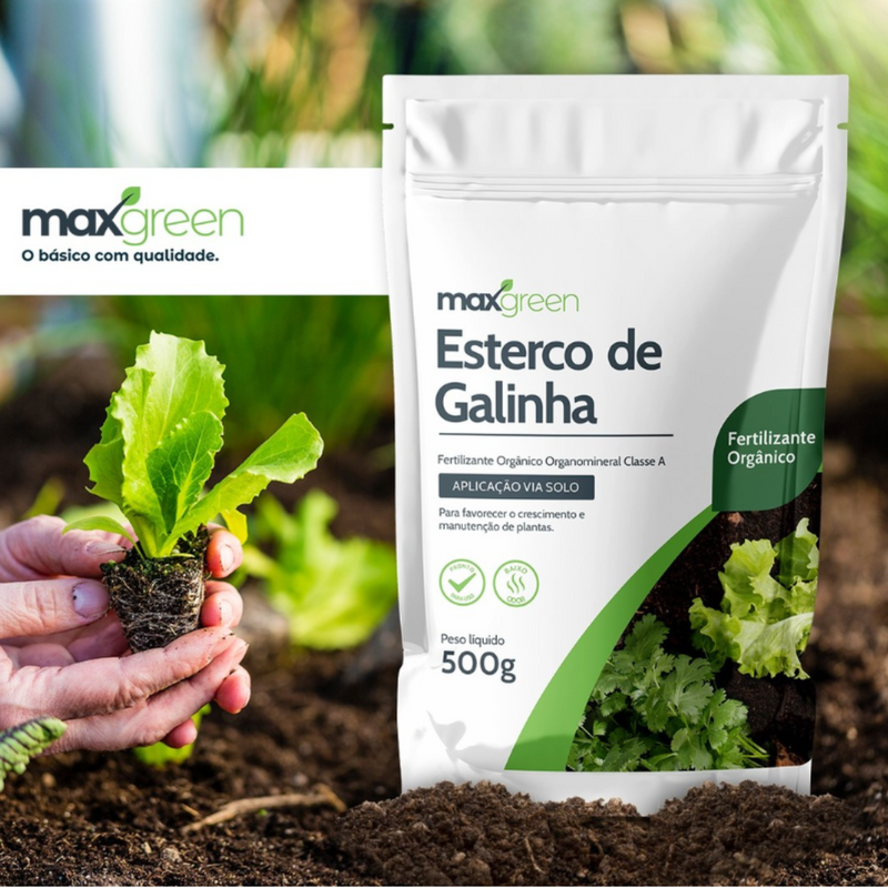 ESTERCO DE GALINHA MAXGREEN 500G