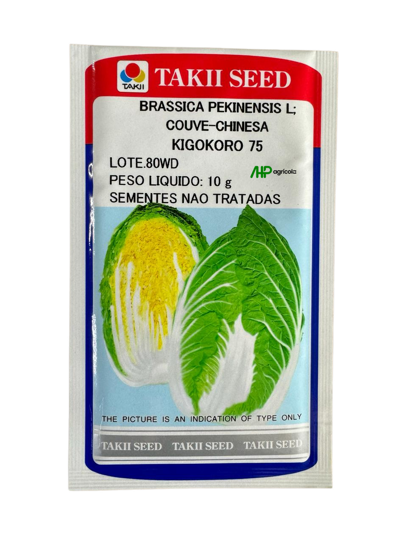 SEMENTES COUVE CHINESA HIBRIDA KIGOKORO TAKII 10G