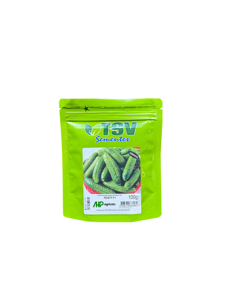 SEMENTES PEPINO CONVERSA HIBRIDO FEISTY F1 100G TSV