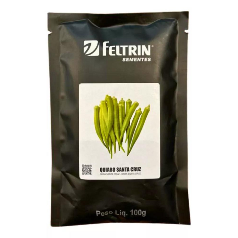 SEMENTES QUIABO SANTA CRUZ 47 FELTRIN 100G