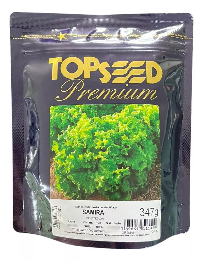 ALFACE CRESPA SAMIRA TOPSEED PREMIUM 10000 SEMENTES