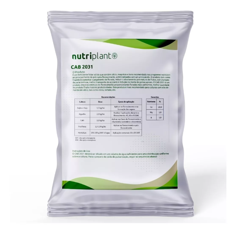 FERTILIZANTE CALCIO BORO CAB 2031 NUTRIPLANT 2KG