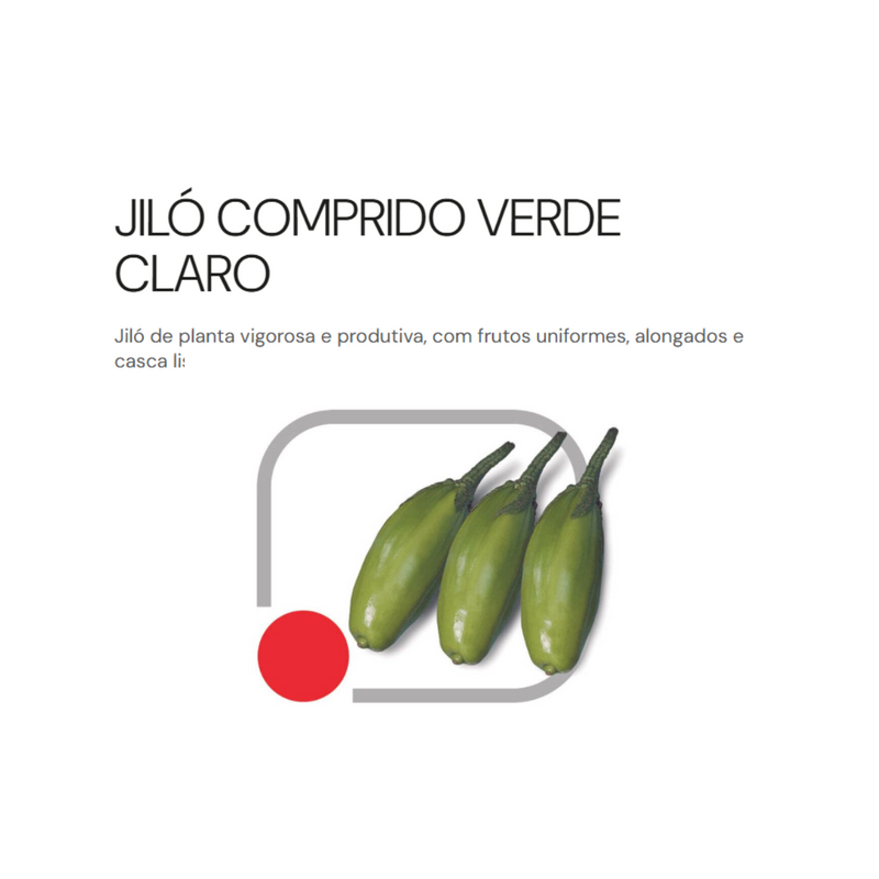 SEMENTES JILÓ VERDE CLARO HORTICERES 100G