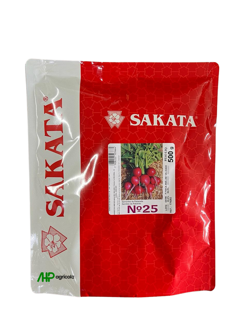 SEMENTES RABANETE N25 SAKATA 500G