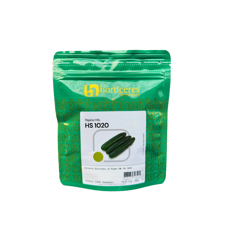 PEPINO HIBRIDO HS1020 HORTICERES 3000 SEMENTES