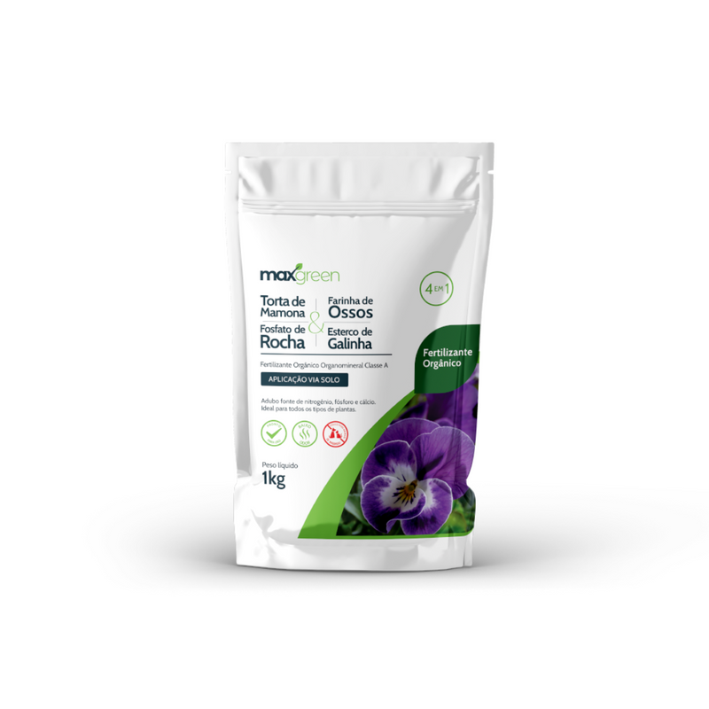 Fertilizante Orgânico 4 Em 1 Maxgreen 1kg