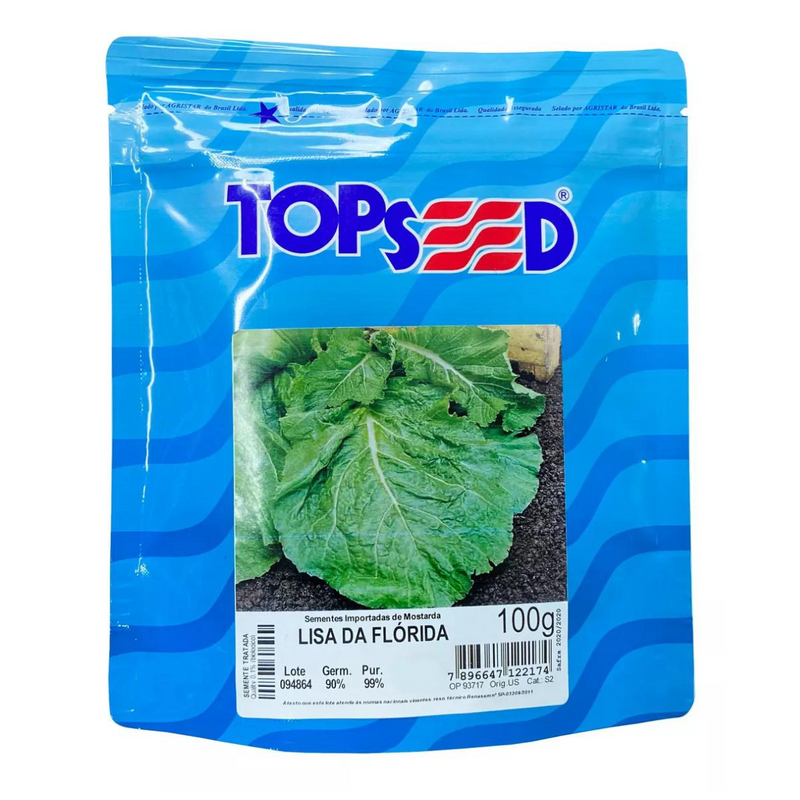 SEMENTES MOSTARDA LISA DA FLORIDA TOPSEED 100G