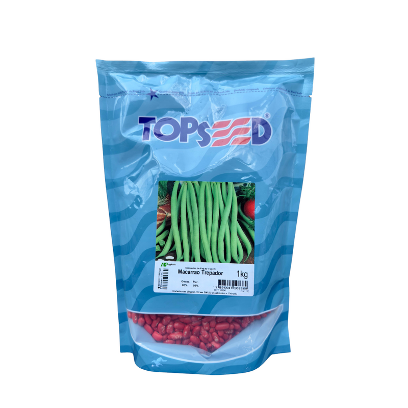SEMENTES FEIJAO VAGEM MACARRAO TREPADOR TOPSEED 1KG