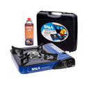 KIT FOGAREIRO PORTÁTIL COMPACTO AZUL + REFIL GÁS 227G KALA