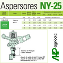 KIT ASPERSOR NY25 3/4" VERDE AGROPOLO 5UN