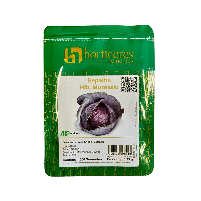 REPOLHO ROXO HIBRIDO MURASAKI HORTICERES 1000 SEMENTES